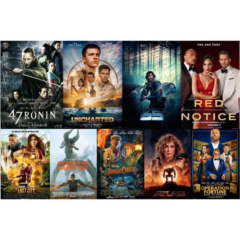 Flash Drive 64 Gb หนัง 47 Ronin_65_Uncharted & Action Adventure Movies ภาพ Full HD 1080p และ 4K