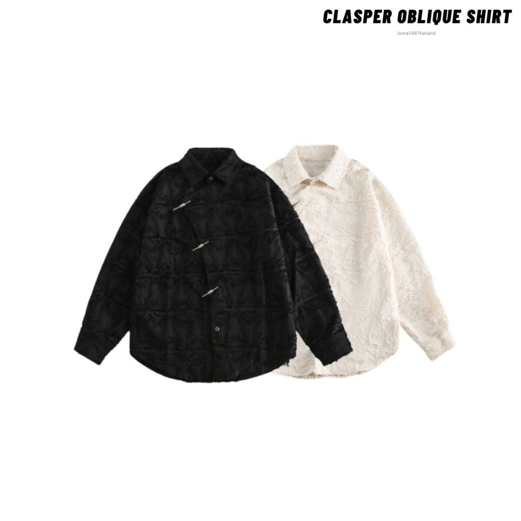 Jeera168 | Clasper Oblique Shirt (พร้อมส่ง)