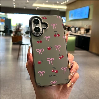 เชอร์รี่สดโบว์คอนท์ซอฟท์ เคสVIVO Y20 Y20s Y12s Y12A Y15s Y15A Y01 Y21 Y21T T1X Y33S Y33T Y17s Y28 Y16 Y02s Y56 Y91C Y1s