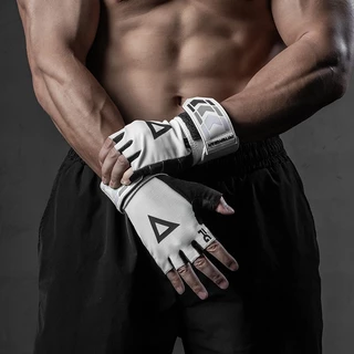 FITTERGEAR : TRAINING GLOVES TRIANGLE WHITE ถุงมือฟิตเนส ออกกำลังกาย พร้อมสายรัดข้อมือ