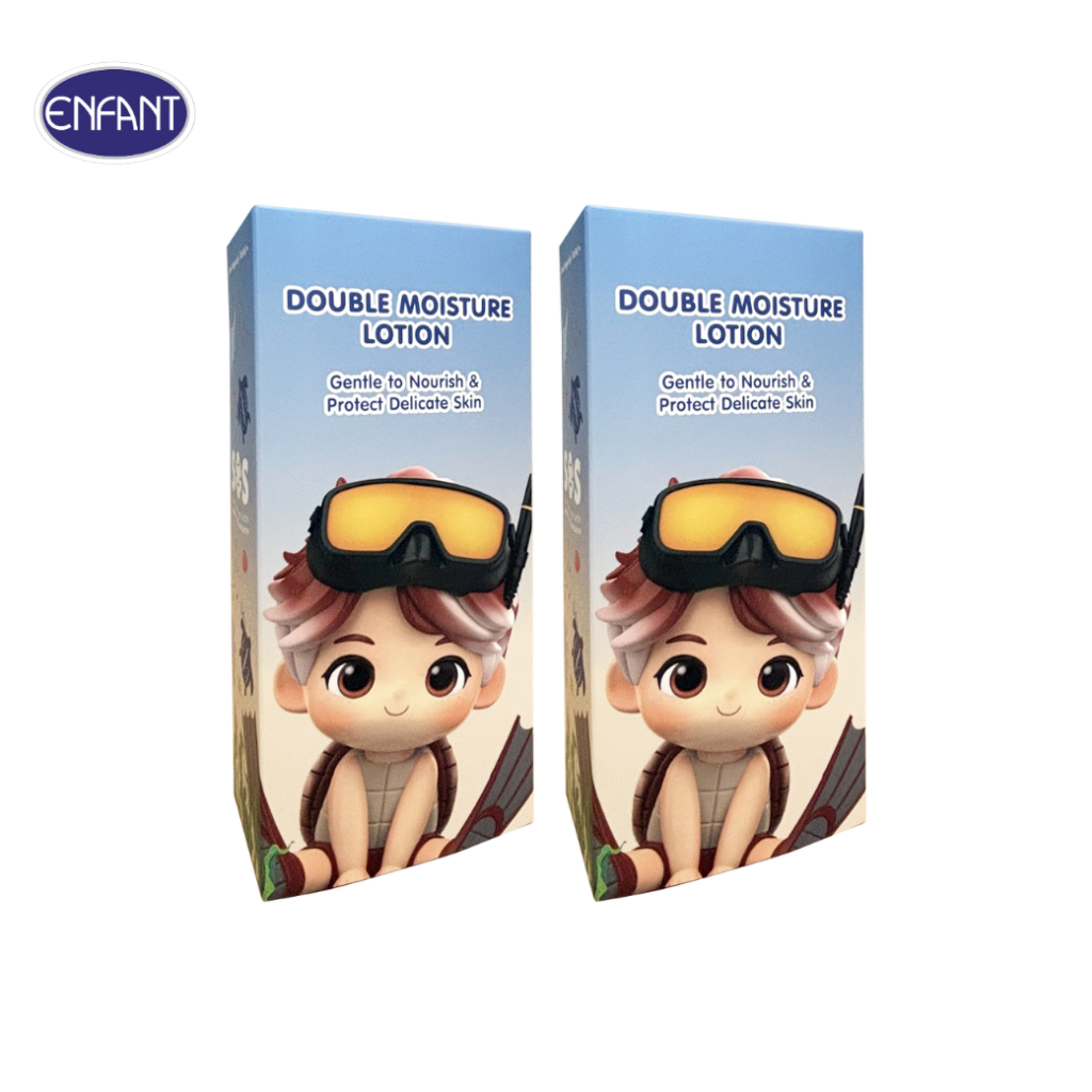[แพ็คคู่สุดคุ้ม] ENFANT (อองฟองต์) ออแกนิค ดับเบิ้ล มอยส์เจอร์ โลชั่น ชนิดหลอด 150ml. + พวงกุญแจ