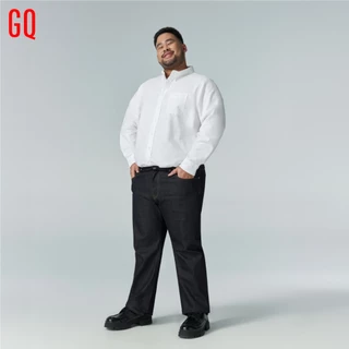 GQ Perfect Oxford™ Shirt​ เสื้อเชิ้ตบุรุษ จีคิว ออกฟอร์ดแขนยาว ​สีขาว