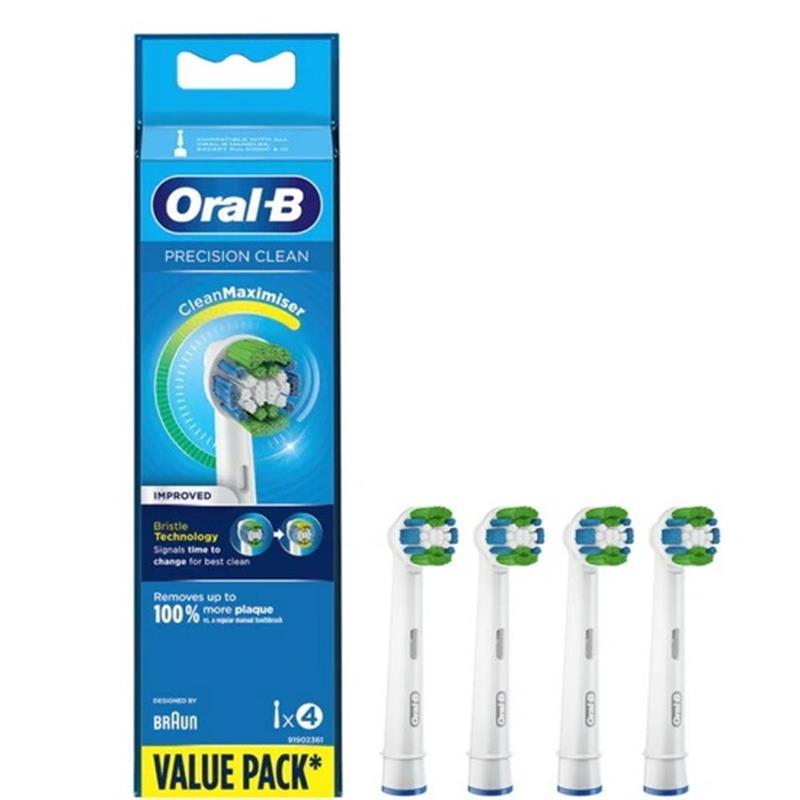 Oral B Precision Clean Electric Toothbrush Heads 4 Pack แม่นยำ ทำความสะอาด หัวแปรงสีฟันไฟฟ้า 4 ชิ้น