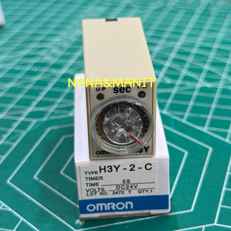 H3Y-2-C Timer 24VDC -5S สินค้าพร้อมส่งในไทย🇹🇭￼
