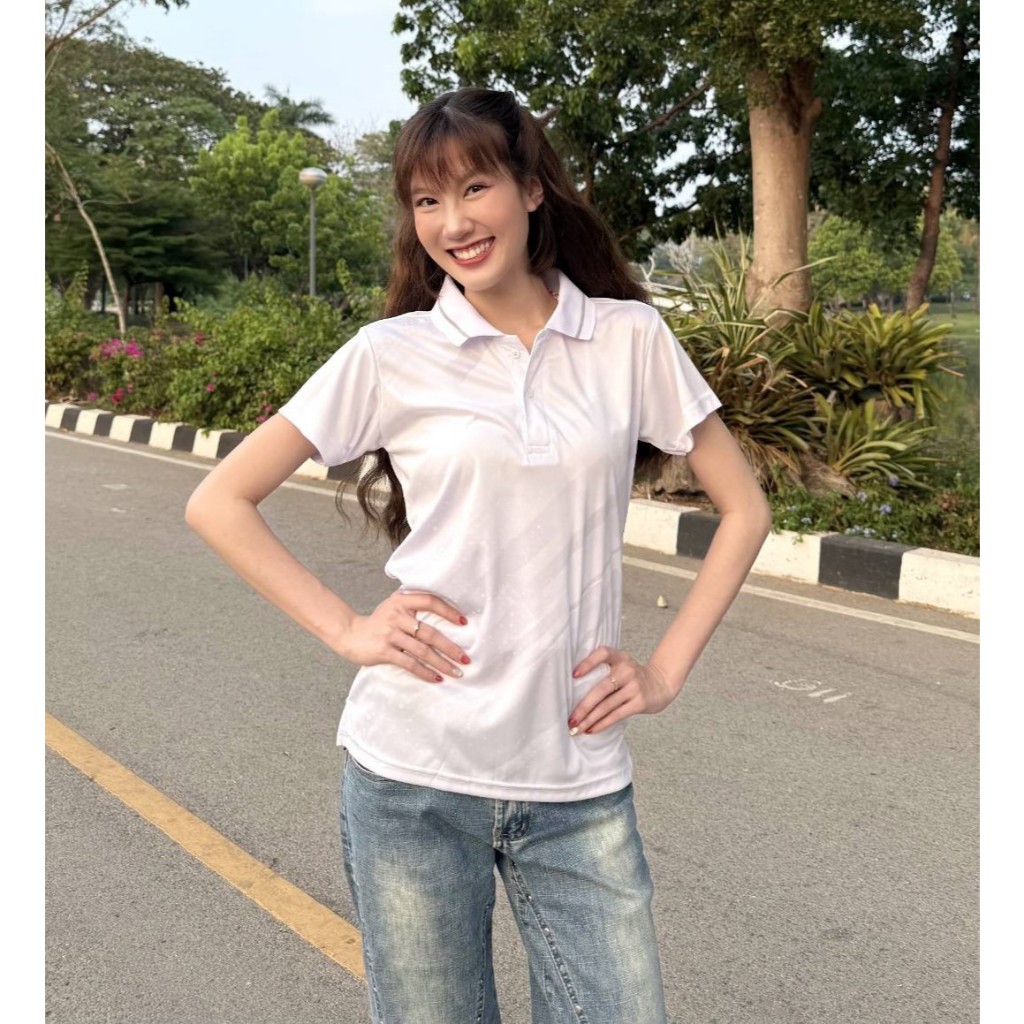 SPORT DAY  เสื้อกีฬาหญิง เสื้อผู้หญิงสีม่วง  ** ทรงเข้ารูปให้สั่งเผื่อไซด์*** -NR305