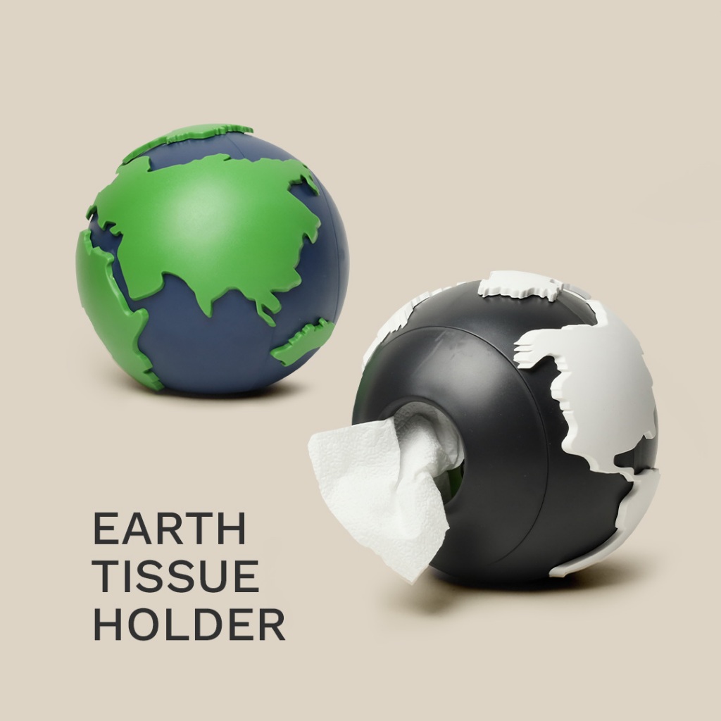 Earth Tissue Holder กล่องกระดาษทิชชู่ ดีไซน์ ลูกโลก Qualy (ควอลี่)