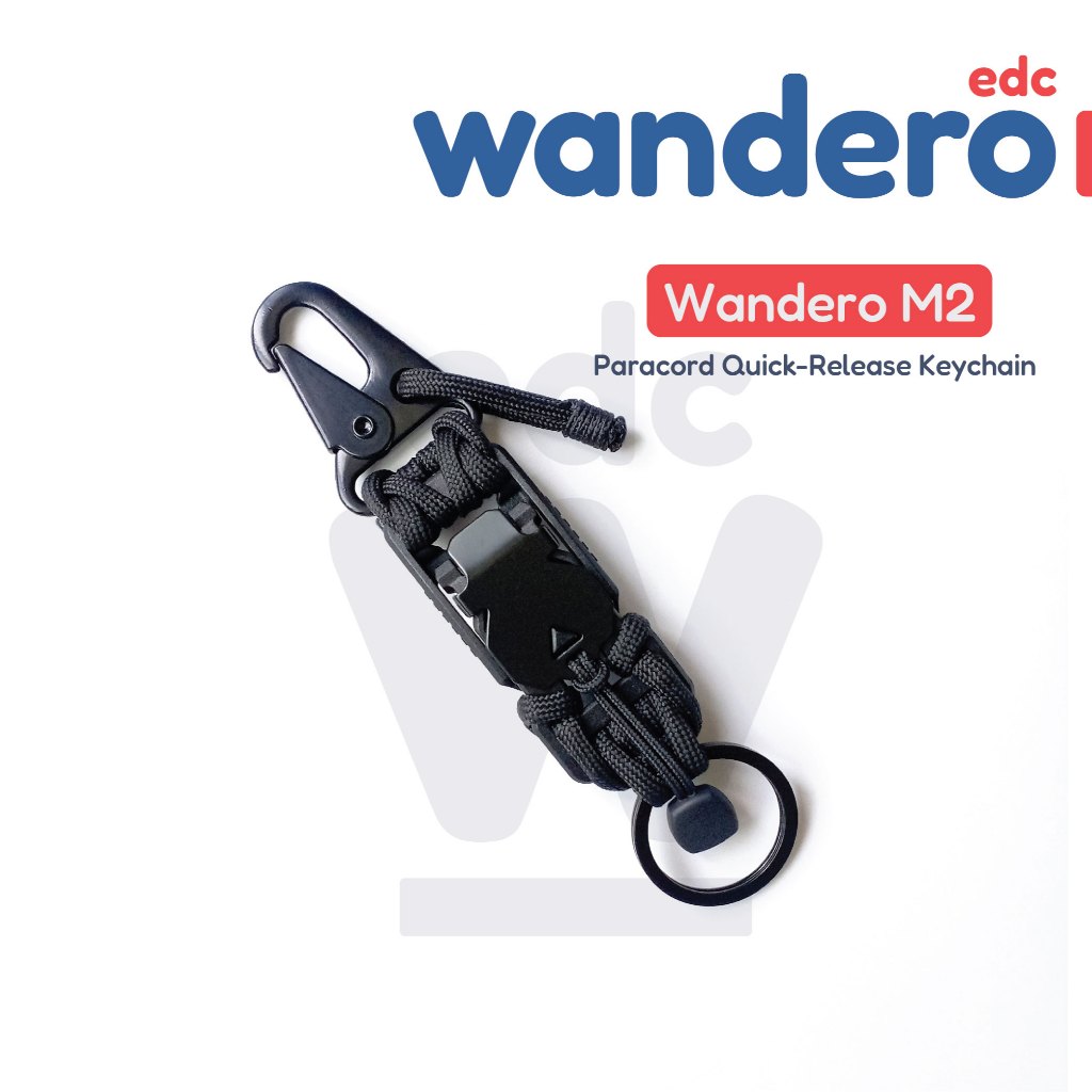 Wandero EDC Keychain พวงกุญแจ รุ่น M2 เชือกพาราคอร์ด + quick release สไตล์ยุทธวิธี Tactical Paracord