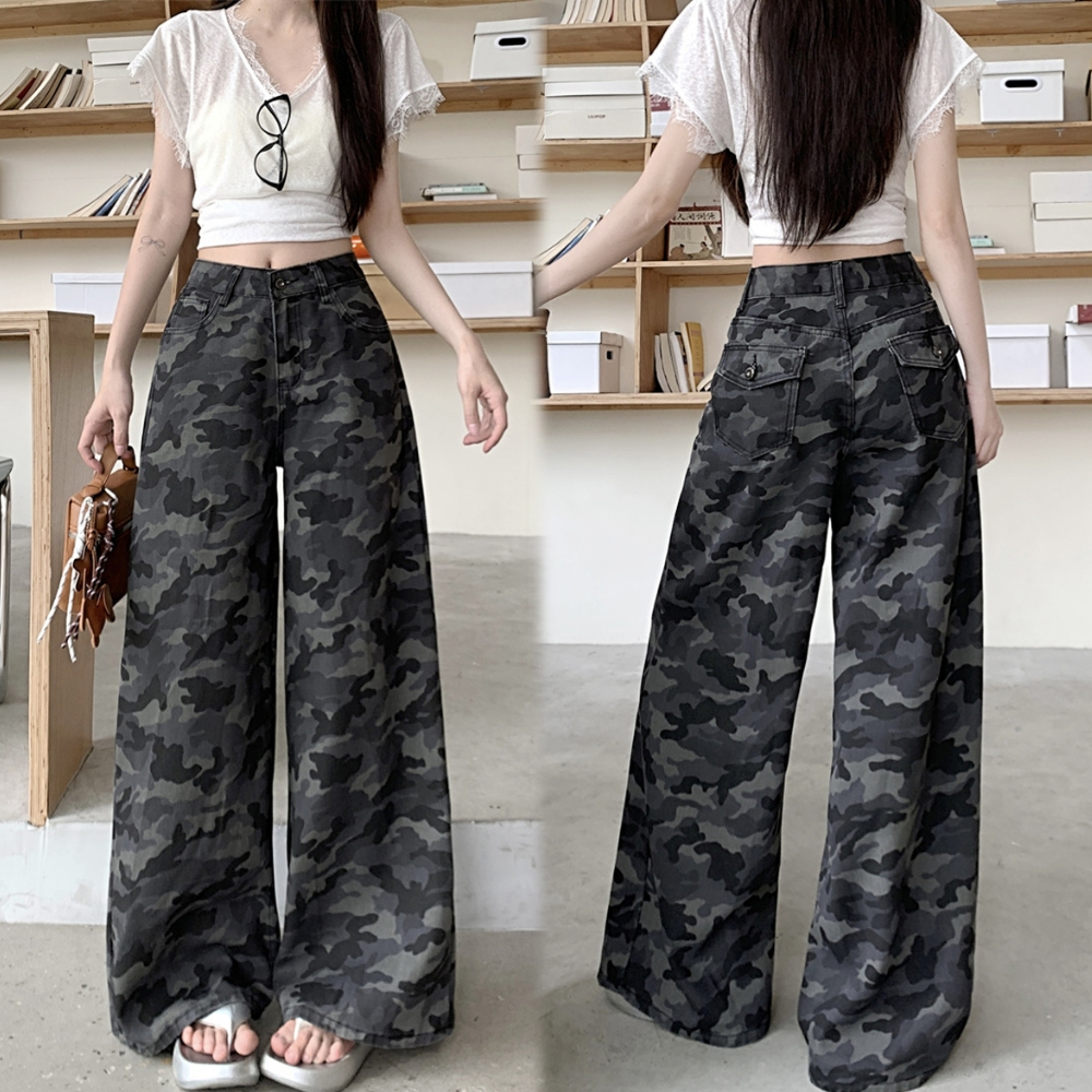 กางเกงยีนส์ กางเกงวินเทจ ลายทหาร ทรงกระบอก ทรงเป๊ะ ทรงสวย #11187