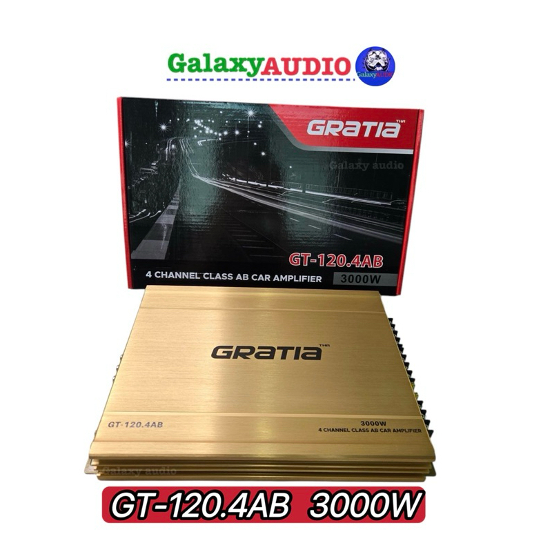 GRATIA  พาวเวอร์ขับเสียงกลาง Class AB ขับกลางแหลมได้16 เสียงดีเสียงเพราะใส #GT-120.4AB