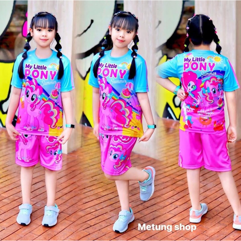 ชุดลูกสาวสีม่วง สีฟ้า สีชมพู ชุดโพนี่🦄🦋1-12ขวบชุดเด็กสวยๆ