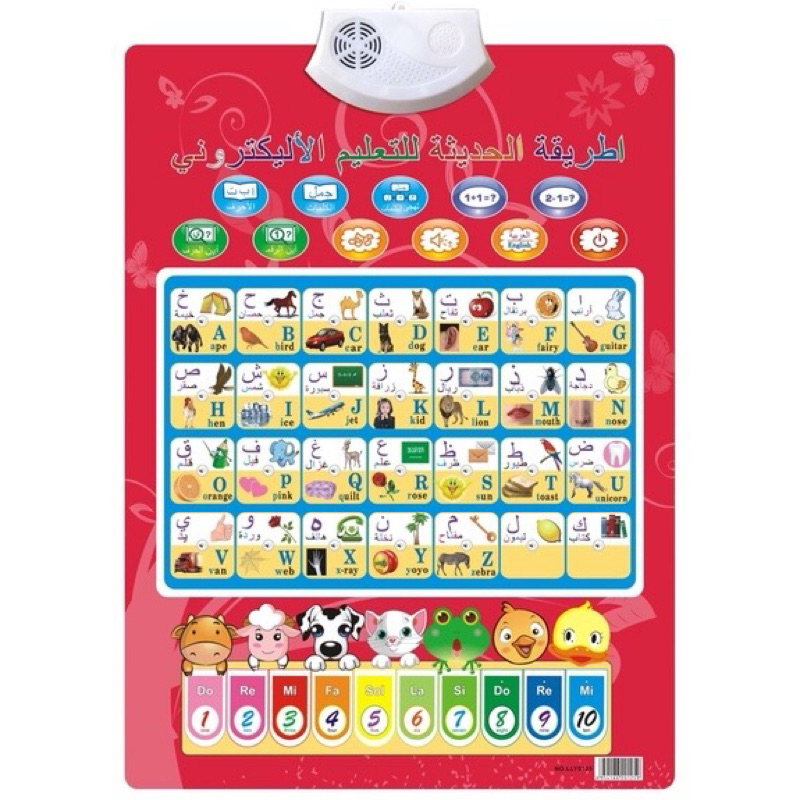 สื่อการสอนโปสเตอร์ภาษาอาหรับพร้อมเสียง (พยัญชนะอาหรับ + อังกฤษ