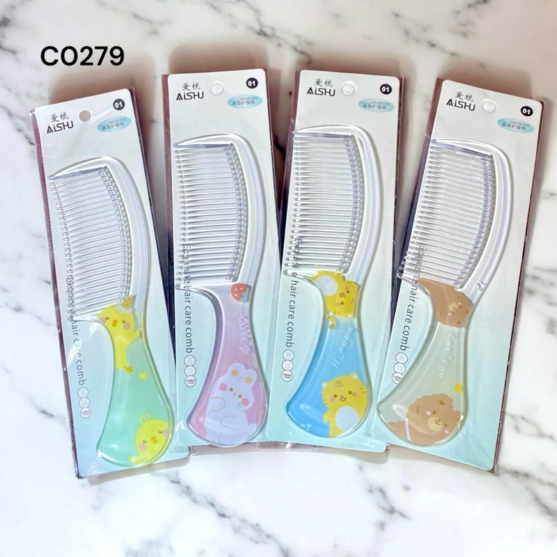 🔥ยกโหล🔥 หวีสั้น หวีเด็กแบบใส C0171