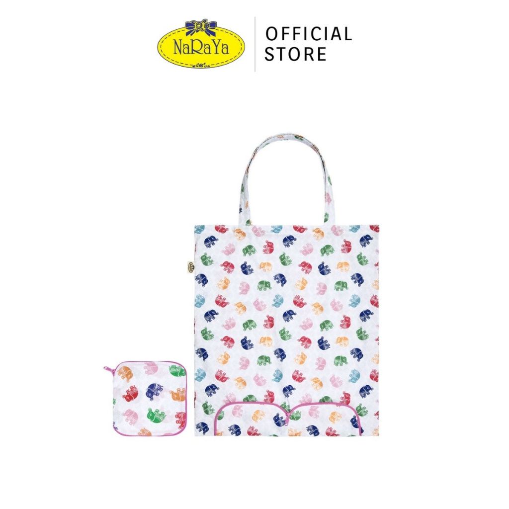 NaRaYa Foldable Shopping Bag กระเป๋าผ้าพับเก็บได้ NB-135B/L