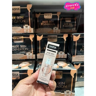 รองพื้น ซาช่า รองพื้นติดทน รองพื้นผสมกันแดด กันน้ำ นู๊ดสกิน ฟาวน์เดชั่น SASHA NUDE SKIN FOUNDATION