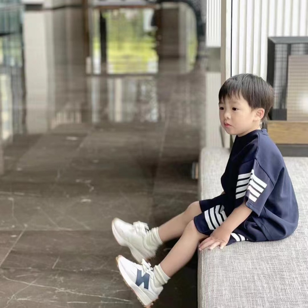 ชุดลำลองเด็ก เสื้อผ้าเด็ก แฟชั่นน่าร้อน แต่งลายทาง ไซส์80-120 #253 - รูปที่ 2