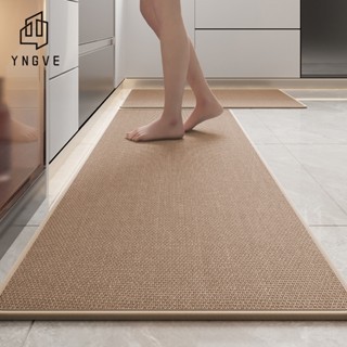 Yngve พรมห้องครัว ผ้าลินินกันลื่น พรมครัว พรมลายทแยงธรรมชาติ…