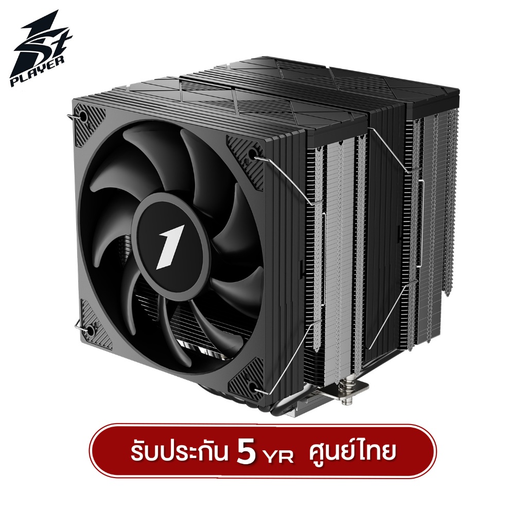 ซีพียูคูลเลอร์ 1st Player CY12-D Series (TDP275W) Black / White Air CPU Cooler รับประกัน 5 ปี