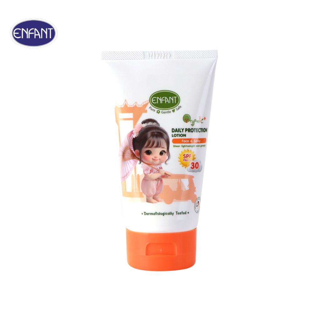 ENFANT (อองฟองต์) Organic Plus Daily Protection Lotion SPF 30PA+++ โลชั่นกันแดดสำหรับเด็ก 100ml.