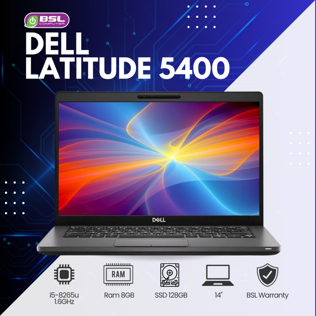 Dell Latitude 5400 i5 GEN 8 / 8GB / 128GB  โน๊ตบุ๊ค แล็ปท็อป มือสอง ถูกที่สุด USED Laptop