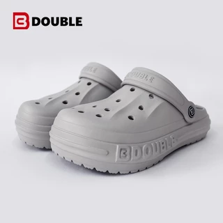 BB DOUBLE รองเท้าแตะ รูพรุน สีเทา สบายๆ ระบายอากาศ สำหรับผู้ชายผู้หญิง TF104