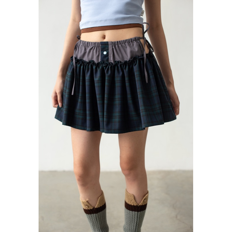 BALLADS GRUNGE GIRL MINI SKIRT กระโปรงสั้นรูดระบาย - รูปที่ 4