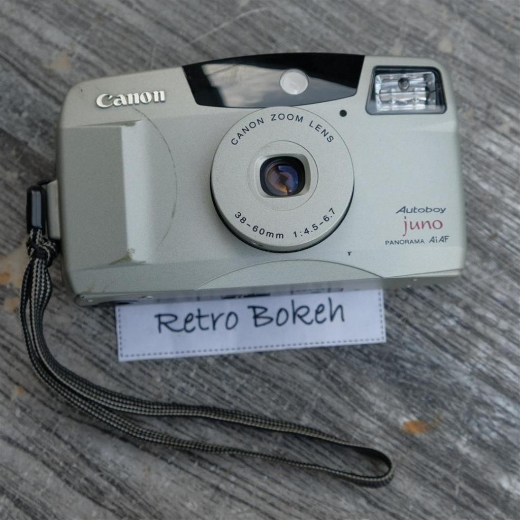 กล้องฟิล์ม CANON AUTOBOY JUNO เลนส์ 38-60mm เล็กเบา พกง่าย ระบบดี ใช้ง่ายเล็งแล้วถ่าย พร้อมสายครบชุด