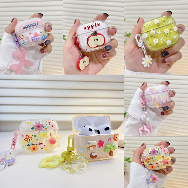 Sเคสใสการ์ตูนนูน Airpods4 เคสหูฟังบลูทูธ เคสหูฟังไร้สาย Airpods  เคสหูฟังบลูทูธ gen gen1 gen2 เคสหูฟังไร้สาย Pro Pro2