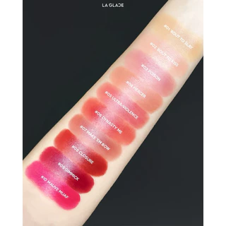 (กดในไลฟ์99฿) ลิปแมทลากลาส LA GLACE ULTIMATE BADDIE LIP MATTE | ลิปแมทลากลาส 10 เฉดสี เนื้อนุ่ม soft matte เบลอร่องปาก
