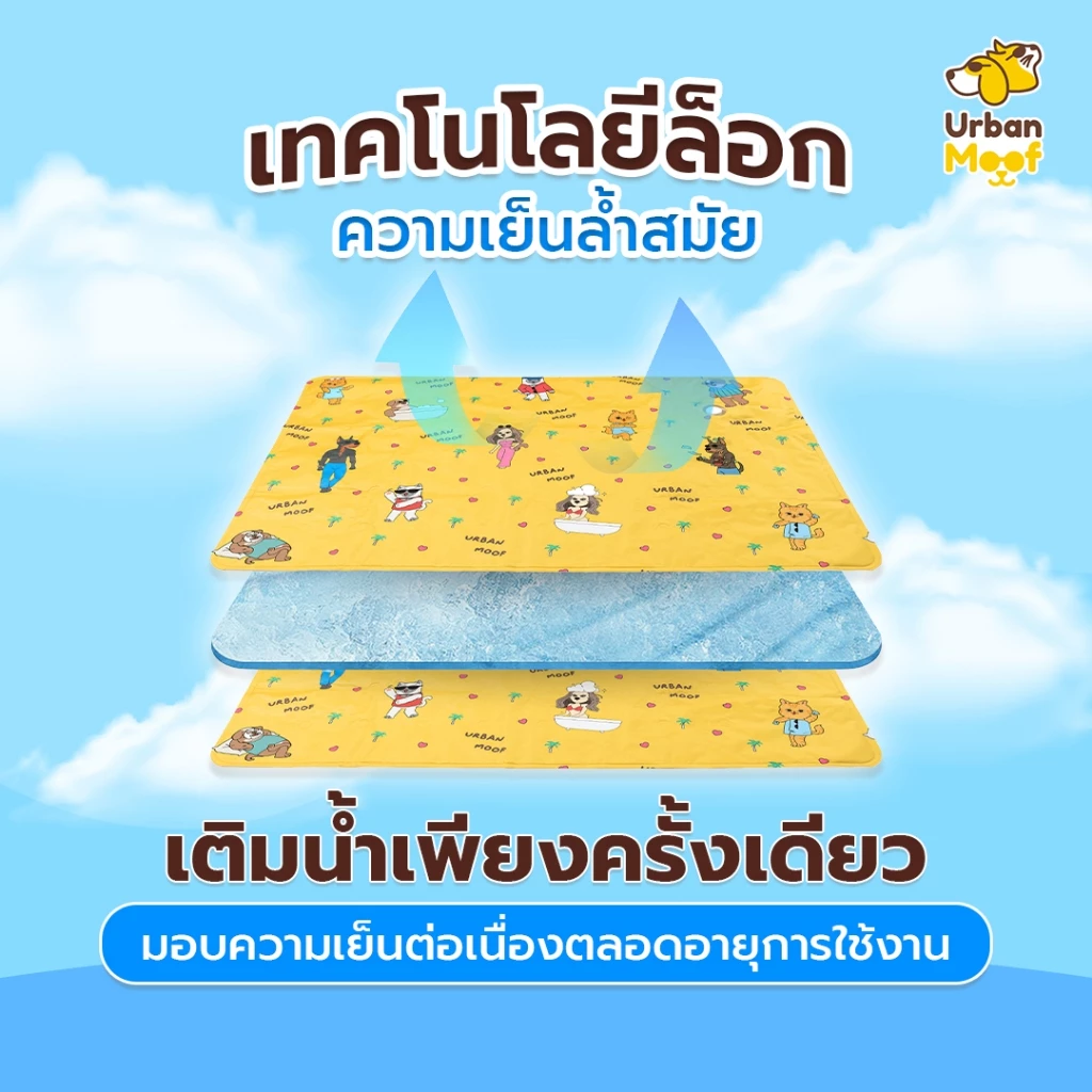 เบาะเจลเย็นสำหรับสัตว์เลี้ยง Urban Moof thumbnail 6