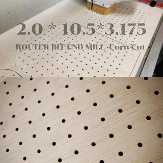 Router Bit Endmill Corn Cut 2F 3.175/1/8