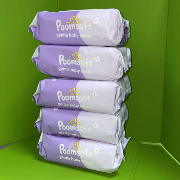 Poomsoft ลาเวนเดอร์ ทิชชู่เปียก 100แผ่น/ซอง Baby wipes Lavender wipes thumbnail 8