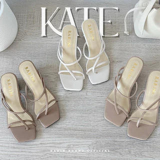 Rarin รุ่น [ Kate ] รองเท้าส้นกลม สูง 2 นิ้ว สวยหรูมาก ** เท้าไม่เรียวบวกเพิ่มไซส์**
