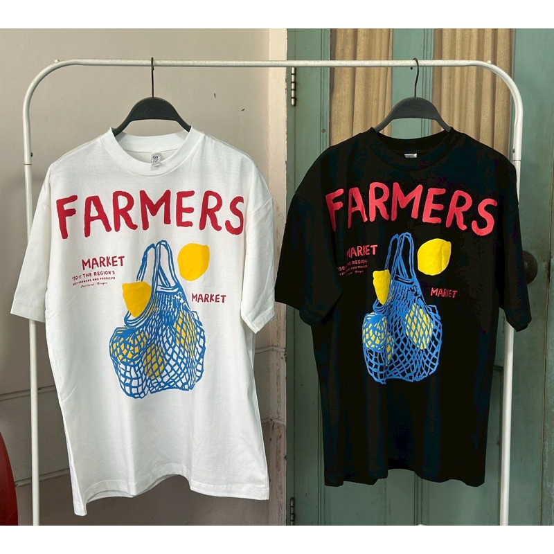 SIS.ON | พร้อมส่ง🧸เสื้อยืดโอเวอร์ไซส์ Oversize SHE ลายผลไม้ (Farmers)