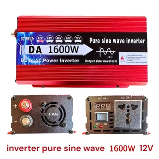 อินเวอร์เตอร์1600W รุ่น12Vอินเวอร์เตอร์เพียวซายเวฟ Inverter pure sine wave อินเวอร์เตอร์ แปลงไฟ