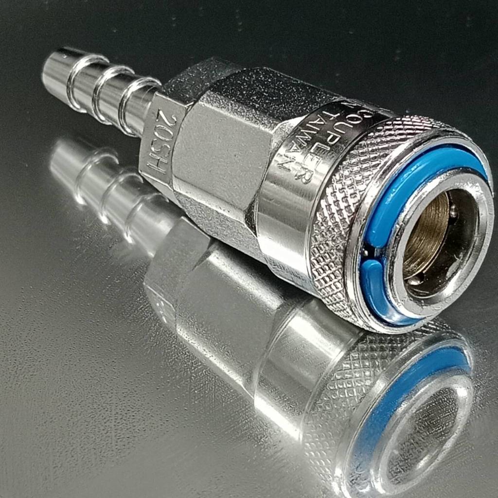 20SH ข้อต่อสวมเร็วหางปลา(รุ่นออโต้) คอปเปอร์ลม ตัวเมียขนาดสแตนดาร์ด รุ่น 20SH หางปลา 1/4" Plug High 