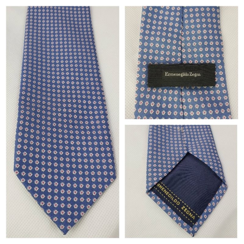 ERMENEGILDO ZEGNA 100% Silk Necktie