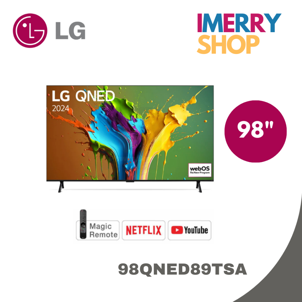 LG ทีวี QNED89 สมาร์ททีวี 98 นิ้ว 4K UHD QNED รุ่น 98QNED89TSA.ATMQ ปี 2024