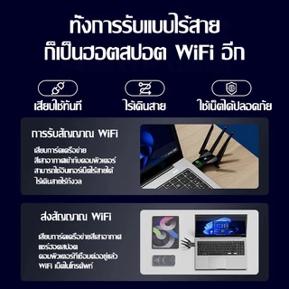 ตัวรับสัญญาณ wifi 6500Mbps (2.4GHz-5.8GHz USB) USB3.0 ตัวรับสัญญาณไวไฟ ตัวรับสัญญาณ ตัวรับสัญญาณไวไฟ