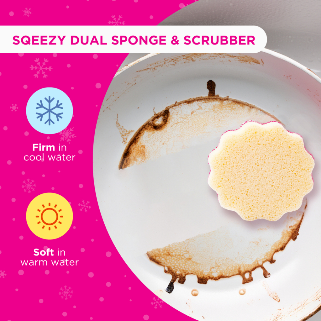 The Pink Stuff Miracle Sqeezy Dual Sided Sponge & Scrubber ฟองน้ำอเนกประสงค์ จากอังกฤษ 🇬🇧 - รูปที่ 5
