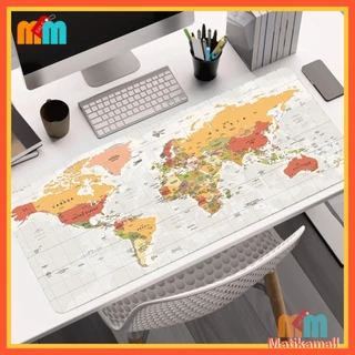 พร้อมส่ง แผ่นรองเมาส์ ขนาดใหญ่ ลายแผนที่โลก World Map Gaming Mouse Pad