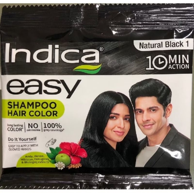 Indica hair color natural black 1สีผมอินดิก้า สีดำธรรมชาติ 10 นาที