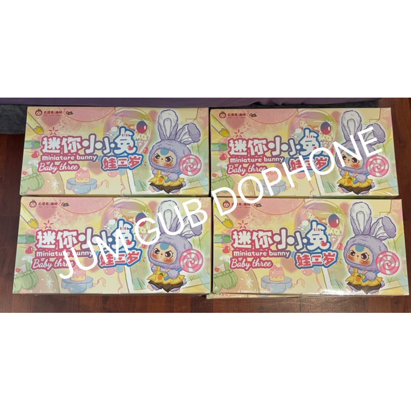 พร้อมส่งในไทย | 🆕 Baby three macaron mini จุ่มเดี่ยว : กระต่ายตัวมินิแสนน่ารัก🐰🫧