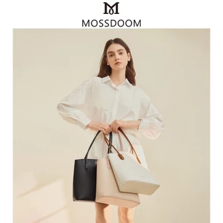 MOSSDOOM Plexy Bag กระเป๋าสะพายไหล่ผู้หญิง กระเป๋าถือ ทรงเรียบง่าย มีสามสี