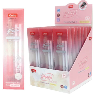 Oniso ปากกาเจล 0.38 มม.รุ่น Pearl ด้ามสีหวานเหลือบมุก ยางจับนุ่มมือ หมึกน้ำเงิน แห้งไว gelpen