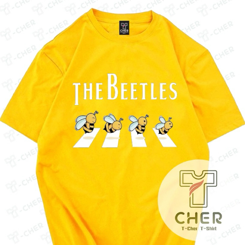 เสื้อยืดสกรีนลาย ผึ้งน้อย4ตัว มีหลายสีให้เลือก