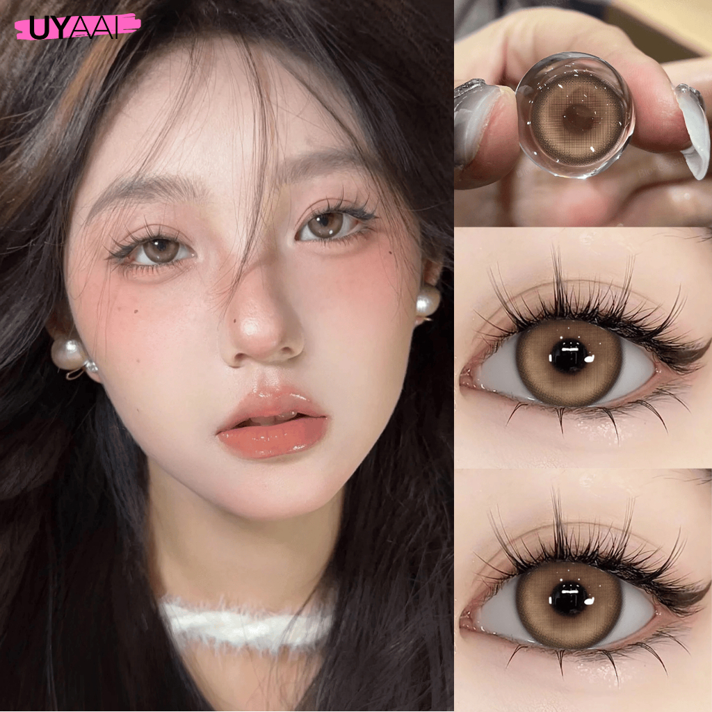 คอนเทคเลนส์ [0.00~-6.00] UYAAI K4 series คอนแทคเลนส์สี 14.5mm Brown Blue Gray คอนแทคเลนส์รายเดือน