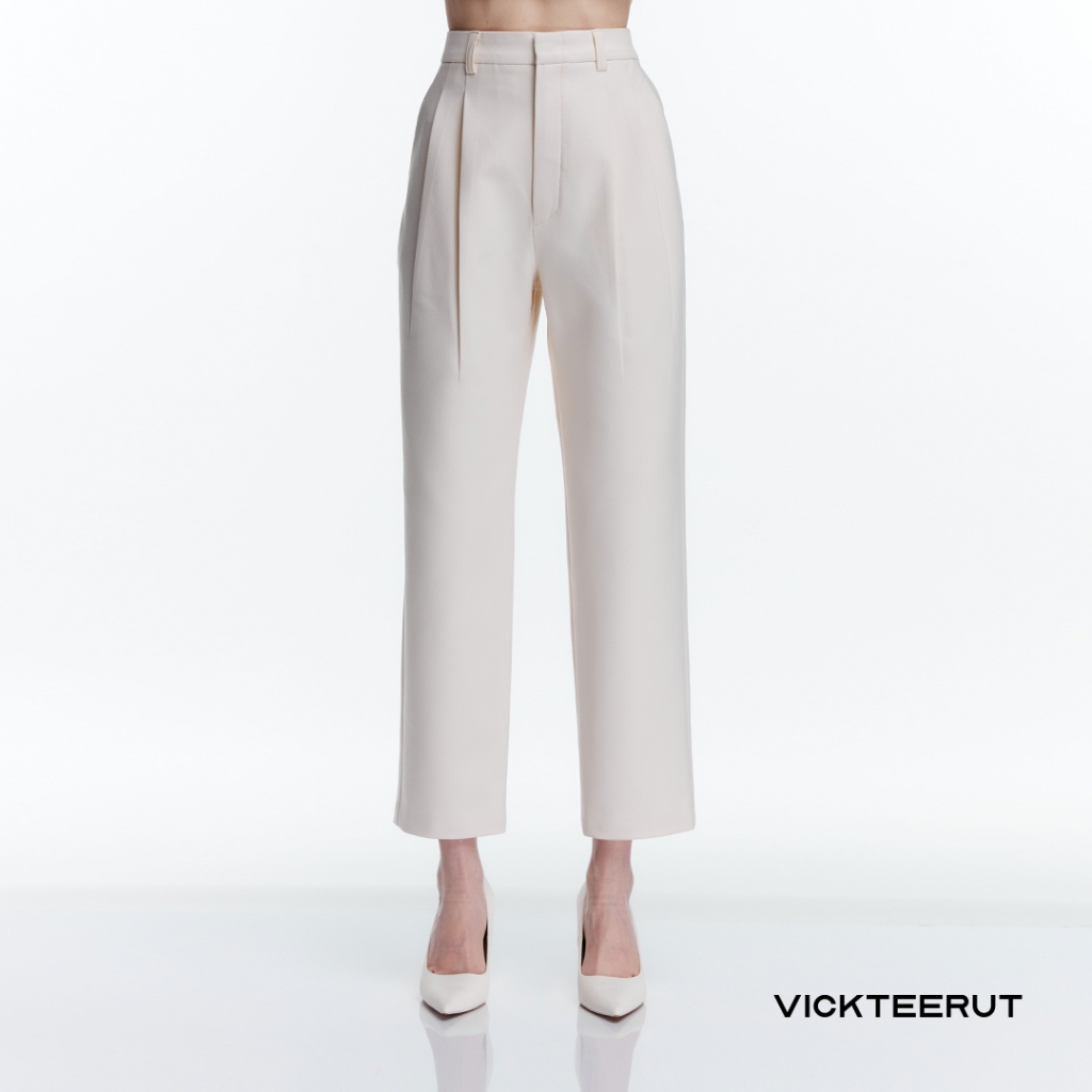 VICKTEERUT Front Pleat Trousers กางเกงขายาว จีบหน้า