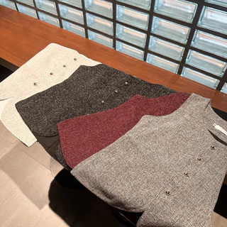 CAaRBEE VEST 🤎🤍เสื้อกั๊กทรงเวสผ้าทวิตมีซับในทั้งตัว