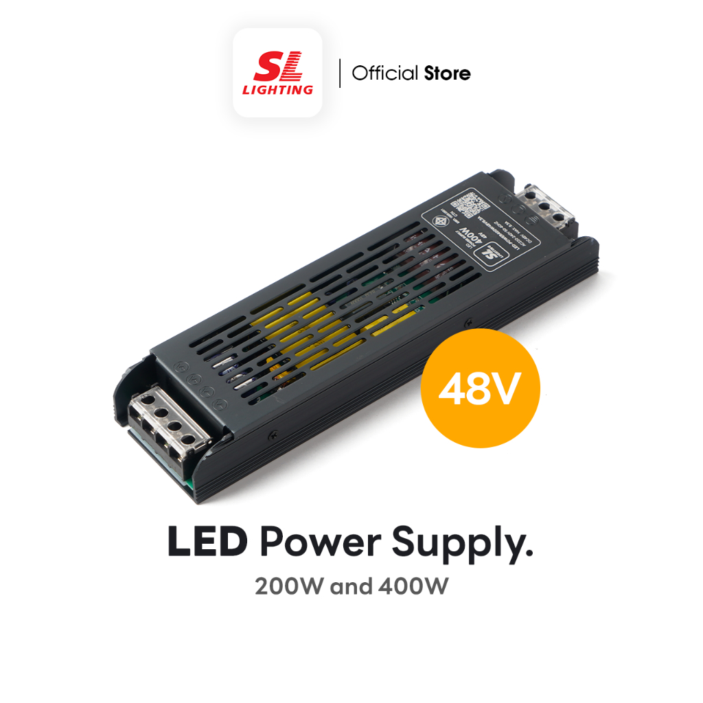 SL LIGHTING | LED POWER SUPPLY 48V หม้อแปลง 48V - 200W, 400W (สำหรับติดตั้งนอกราง) สำหรับ MAGNETIC