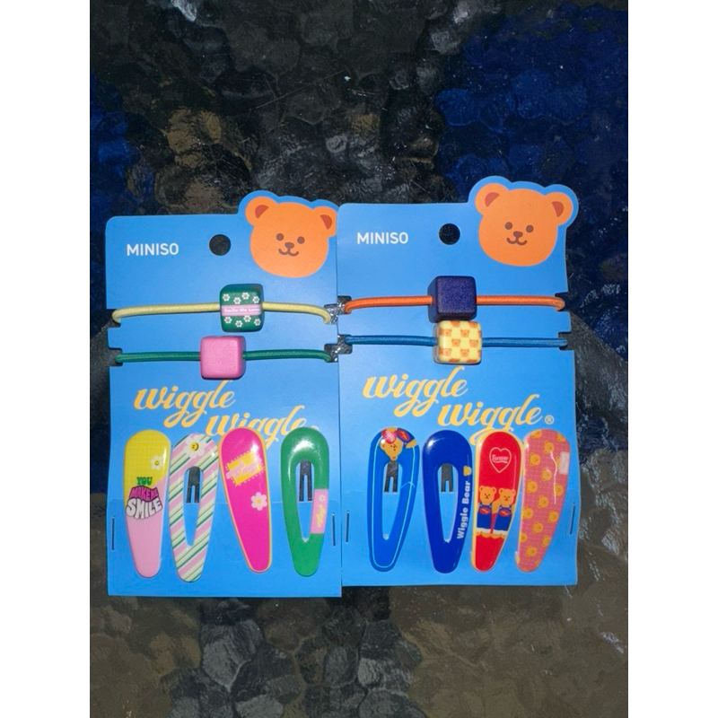 กิ๊บติดผมและยางมัดผม MINISO X wiggle wiggle(พร้อมส่ง)